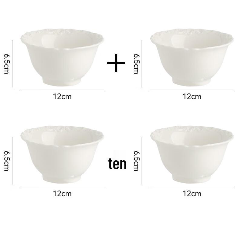 French Vintage Ruffled Edge Ceramic Dinnerware