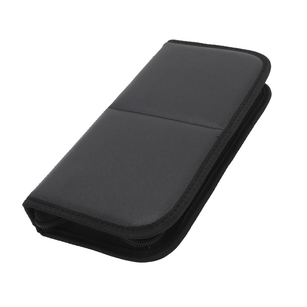 Folding Makeup Brush Bag 23 Holes Large Capacity Waterproof PU Leather Cosmetic Brush Storage Holder