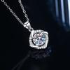 S925 Sterling Silver Moissanite Necklace for Women Rotating Windmill Pendant 1 Carat D Color Fashion Collarbone Chain Gift