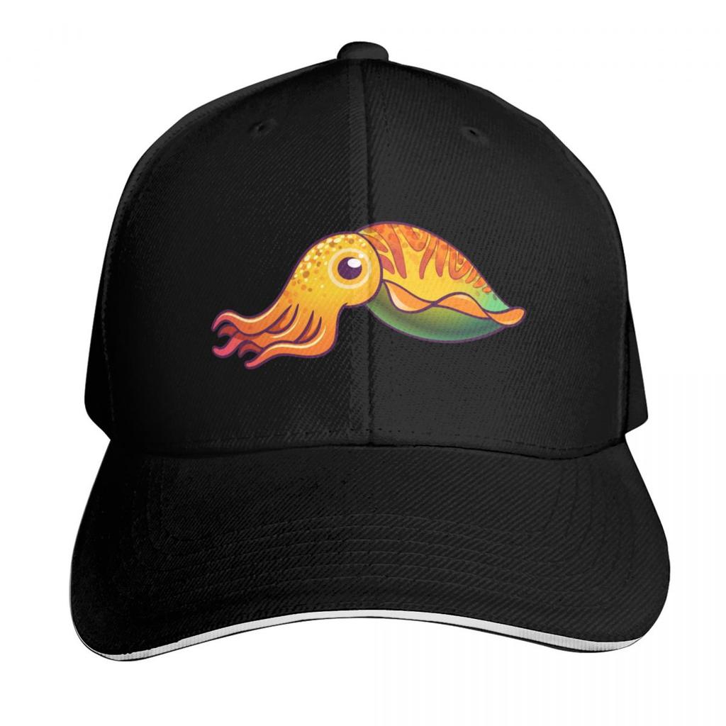 Cute Cuttlefish Fantasy Cartoon Character Design Baseball Cap Beach Bag Birthday Golf F Women Unisexs