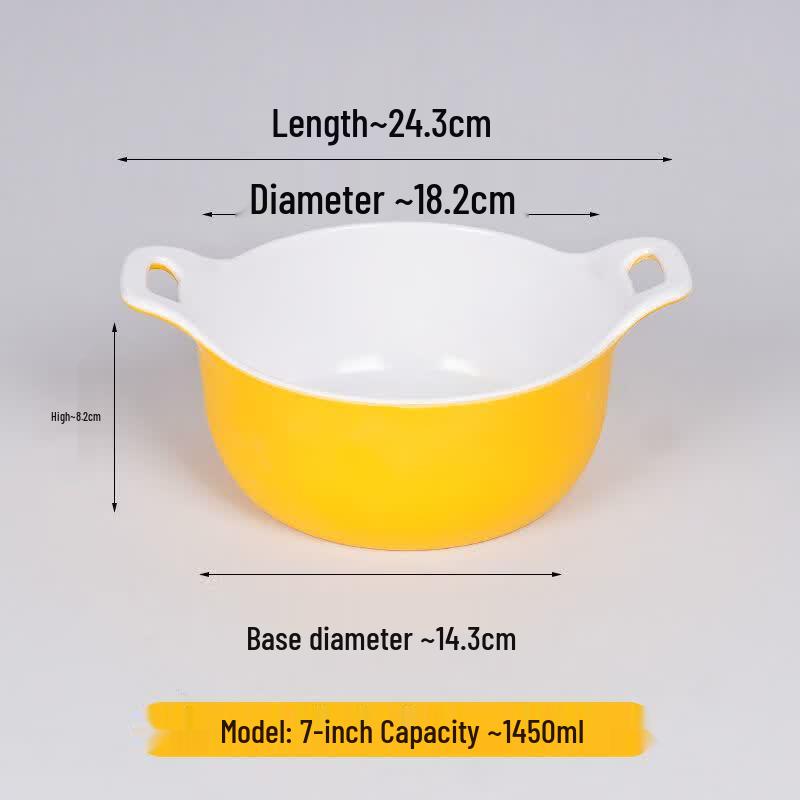 Di Ruien Melamine Double-Handle Noodle Soup Bowl 7-inch