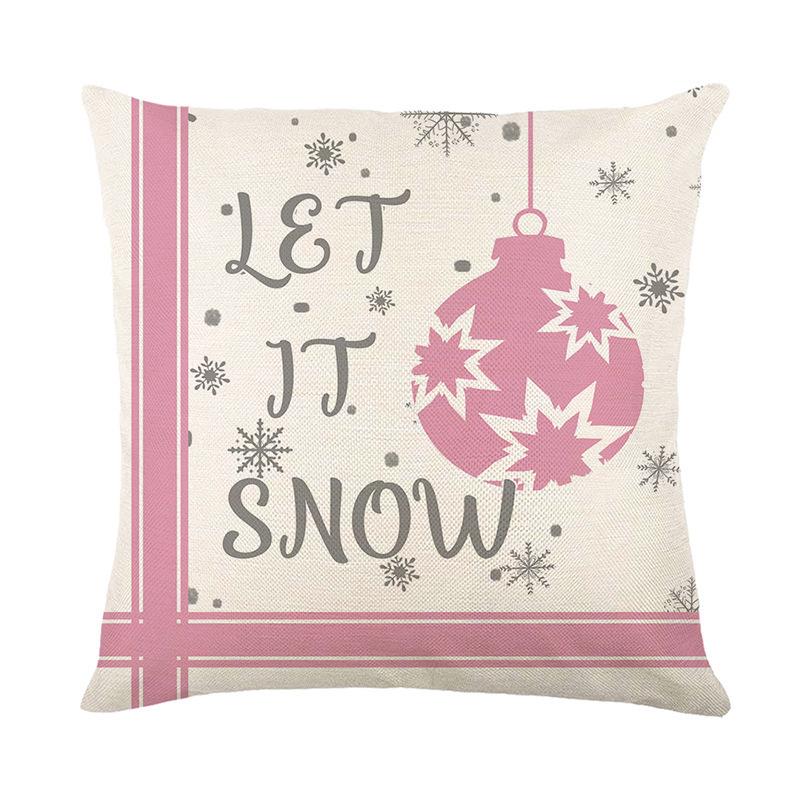 

Christmas Snowman Pillowcase Linen Sofa Cushion Pillow Festive Decoration Home Sofa Pillowcase 45 * 45CM (excluding pillow core)