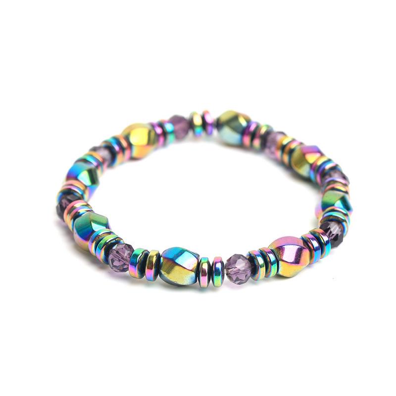Black Titanium-Germanium Beaded Bracelet for Men & Women - Stylish European & American Design