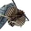 Korean Style Striped Canvas Tote Bag - Large Capacity Shoulder Bag for Women