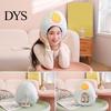 Cartoon Headgear Duck Egg Cute Photography Prop Soft Plush Hat Wearable Headdress Dressing-Up Head Cover Headwear Cosplay Party Costume Accessories
