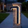 New LED Solar House Numbers 12CM, IP65 Waterproof Illuminated Address Sign, Outdoor Light for Home Hotel Bar Street