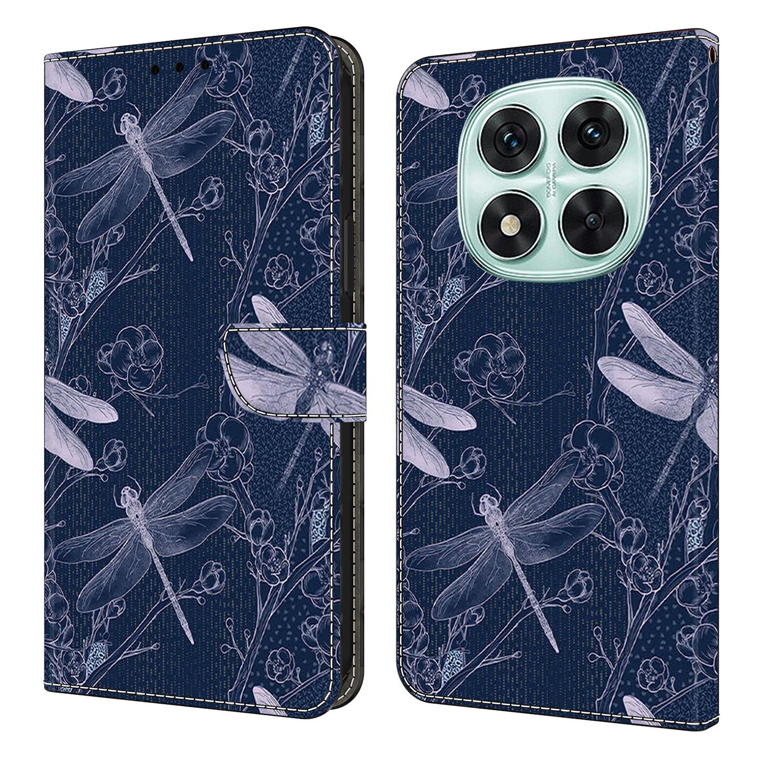 

For Xiaomi Redmi Note 14 Pro 5G Wallet Case Pattern Printing PU Leather Flip Stand Phone Cover Dragonfly