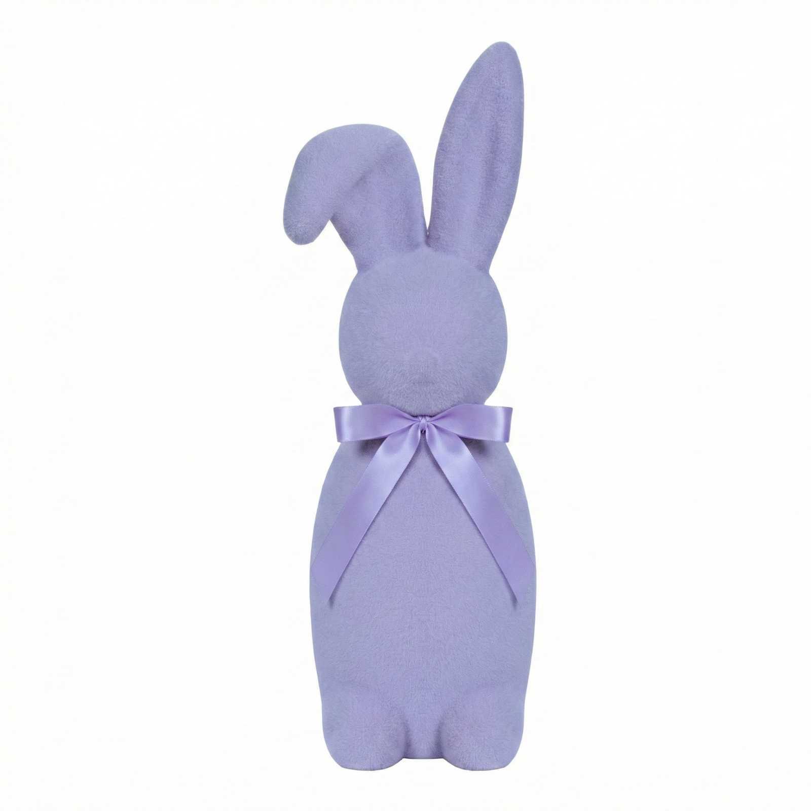 

Easter Flocking Ornaments Plush Bunny Spring Decoration Scene Arrangement Gift One Size