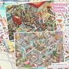Kawaii Design Landscape Sticker Special Economic Zone Street Scene Sticker  Festival Decoration