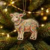 Decorative Hanging Ornaments for Tree 2PCS Christmas Goat Ornaments 2D Acrylic Festive Party Supplies Pendants Lightweight Holiday Home Decor