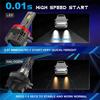 2PCS H11B LED Headlight Bulb Turbo 80W 30000LM Low  High  6000K White For Ford Fiesta Kia Hyundai Plug And Play-M53K