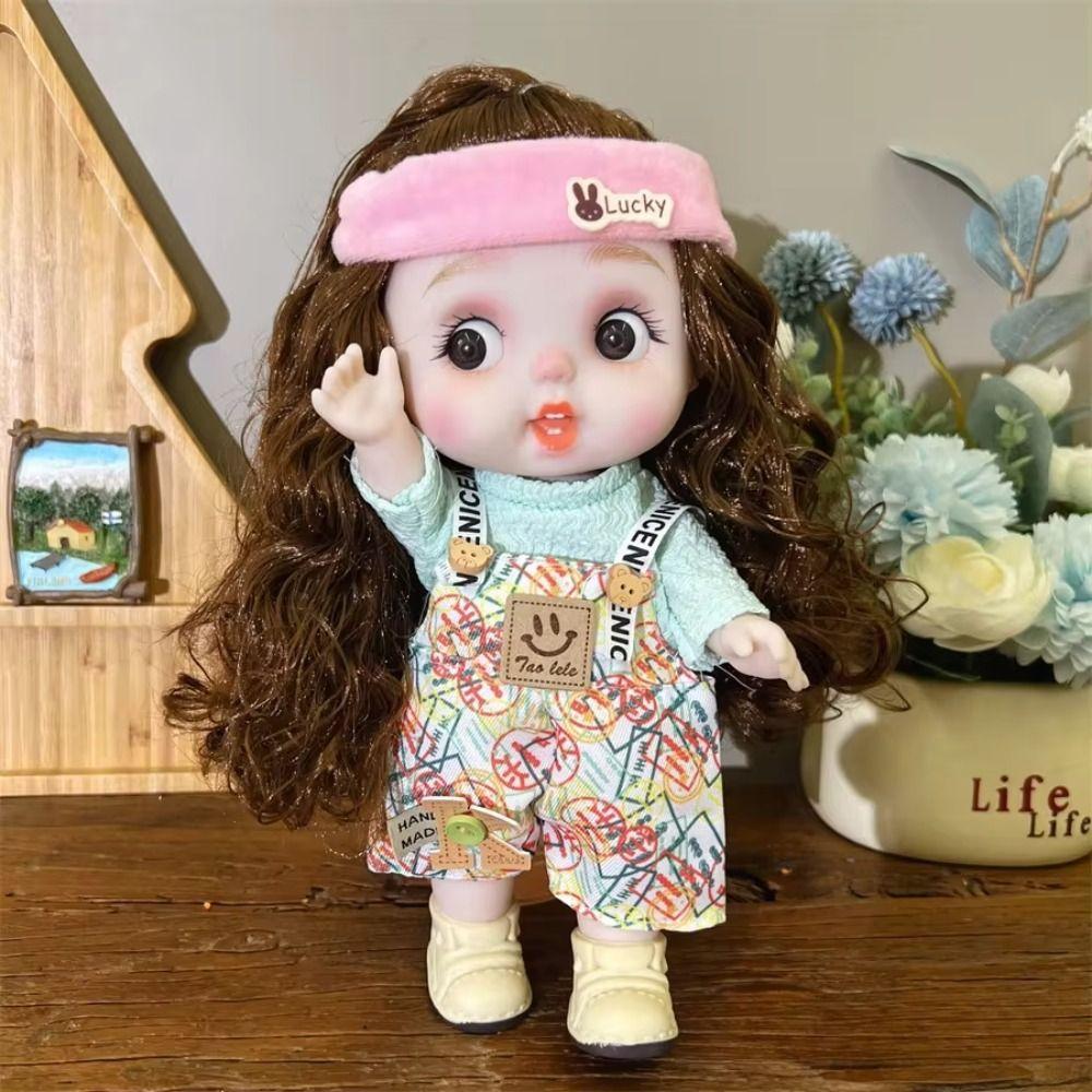 

Long Hair Girls Action Doll with Clothes 28cm Girl Dress Up Toys with Clothes Birthday Gift style 2