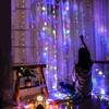 300 LED Curtain Lights String 3M*3M USB Powered Waterproof Twinkle Wall Lights