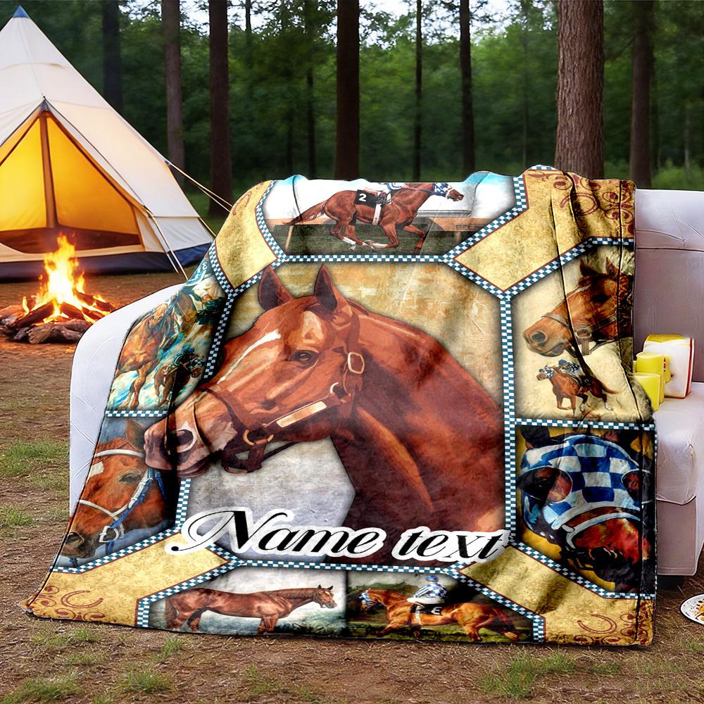 Wildlife Collage Home Customize Your Name Blankets Comfortable Soft Lightweight Multiseasonal Blanket For Picnics Sofas Offices Beds Living Rooms