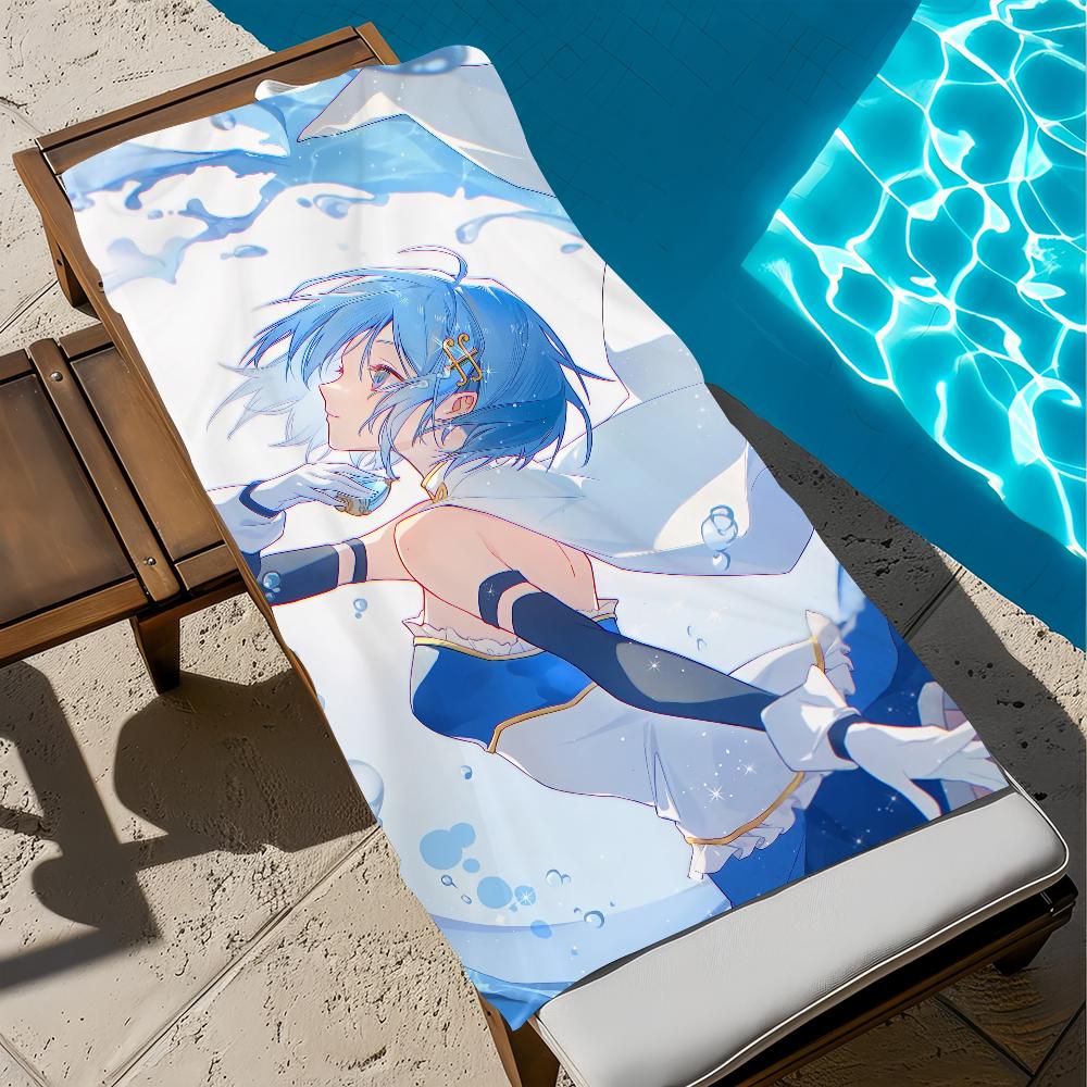 P-puella M-magi M-mado-ka M-magica Cartoon Towel Beach Quick Dry Soft Pool Towels Gift for Travel Gym Shower Camping sports