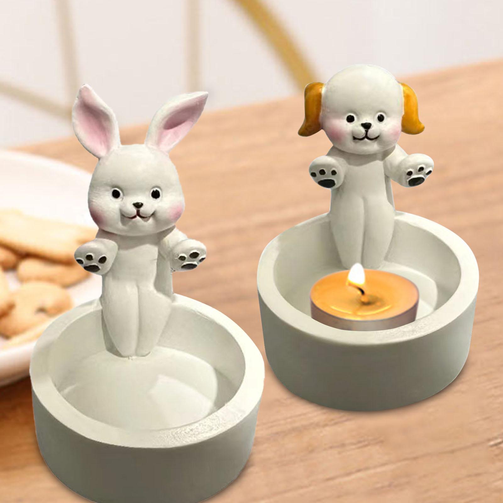 

Resin Candle Holder Decor Candle Base Modern Candlelight Stand for Housewarming Gifts Table Centerpiece Dining Home Party