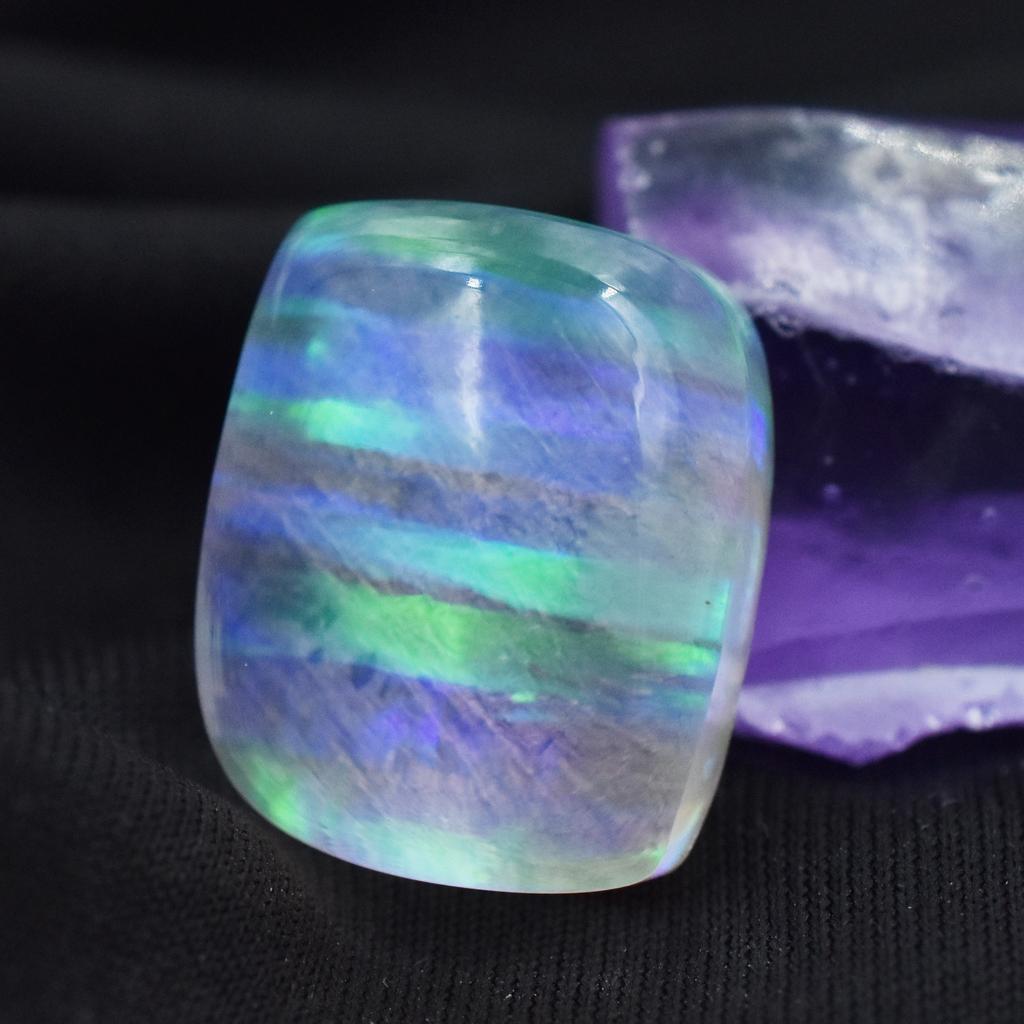 Lab-Created Opal Loose Gemstone 18 ct Ethiopian Fancy Cut Multicolor October Birthday Birthstone