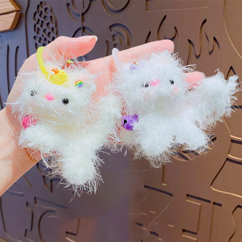 Portachiavi Peluche Cane Decompressione Girevole Bambola Ciondolo Coppia Portachiavi Auto Zaino Ciondolo Regalo