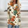 Women's Long Sleeve Round Neck Halloween Print Tunic T-Shirt for Casual Fall Fashion