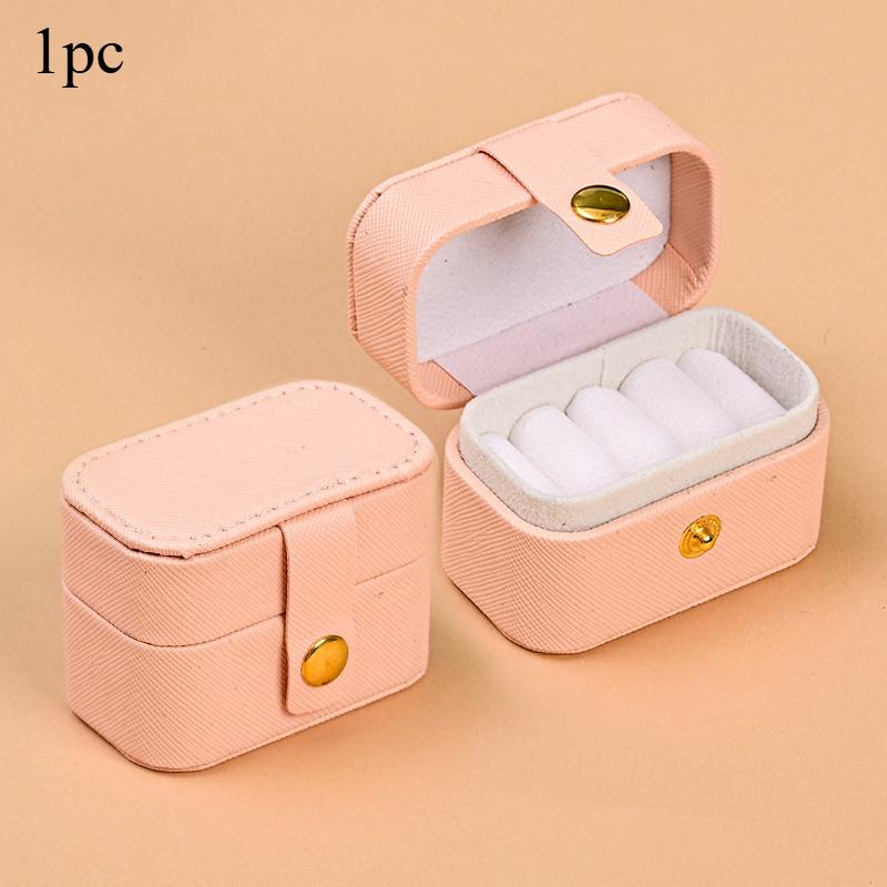 Mini Jewelry Storage Box, with A Button Flip Decoration Storage Box, Simple Ring Necklace Earrings Storage Box, Display Gift Box
