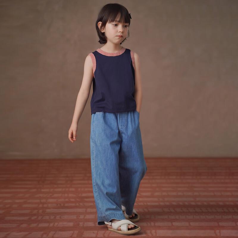 Ha Chi Girls' Summer Relaxed Fit Denim Pants