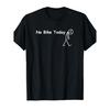 'S Funny No Bike Today Motorcycle T-Shirt - Retro Gift with Motorbike Helmet & Rider Print, 100% Loose Fit Short Sleeve Tee for Casual Wear,