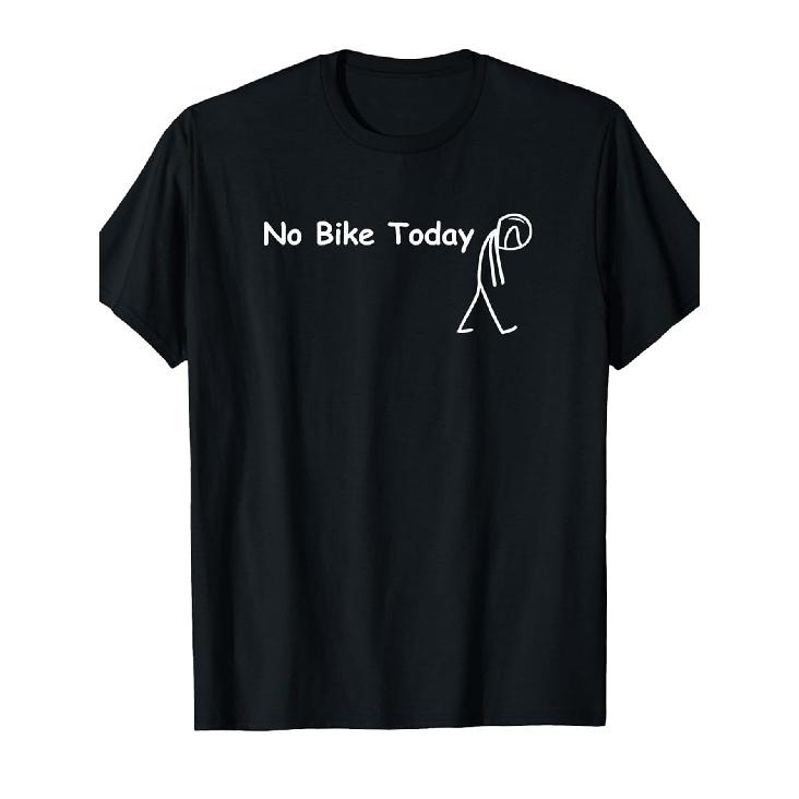 S Funny No Bike Today Motorcycle T-Shirt - Retro Gift with Motorbike Helmet & Rider Print, Loose Fit Short Sleeve Tee for Casual Wear, Motorcycle S чёрный