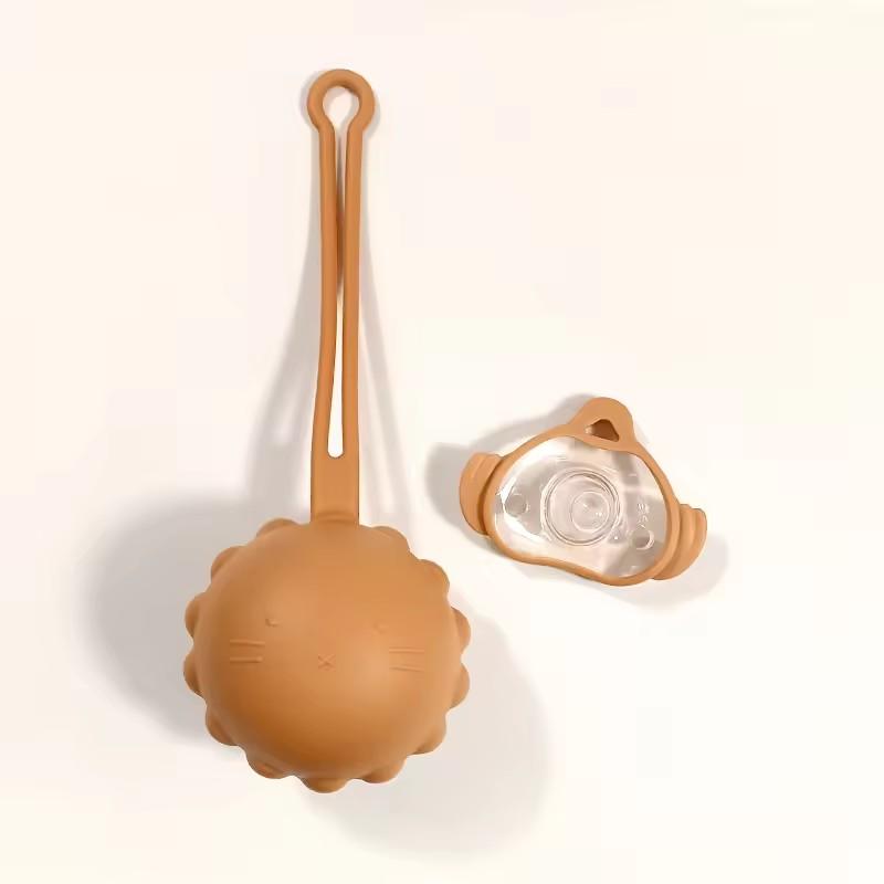 Yushan Factory Silicone Pacifier Holder Case Cute Portable Storage Case for 0-12 Months Baby Teether Soft Nipple