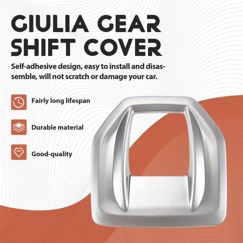 DT08 Car Gear Paddle Panel Cover Trim for Alfa Romeo Giulia Stelvio 2017- Center Console Gear Shift Decoration Frame