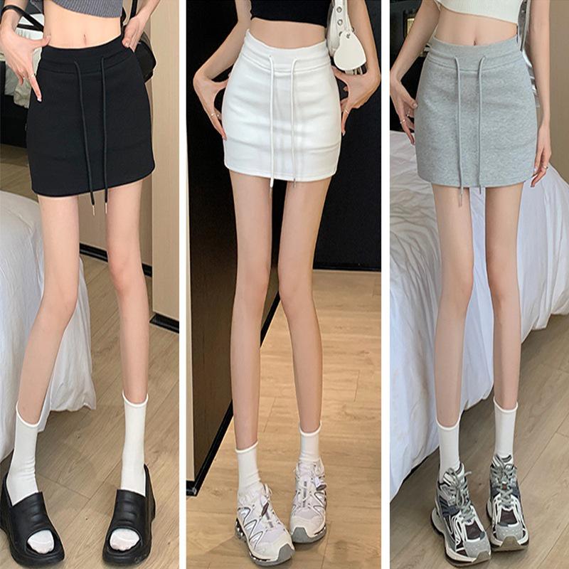 Sweet & Spicy Gray Drawstring Sports Skirt - 2023 Summer High-Waist A-Line Mini Skirt