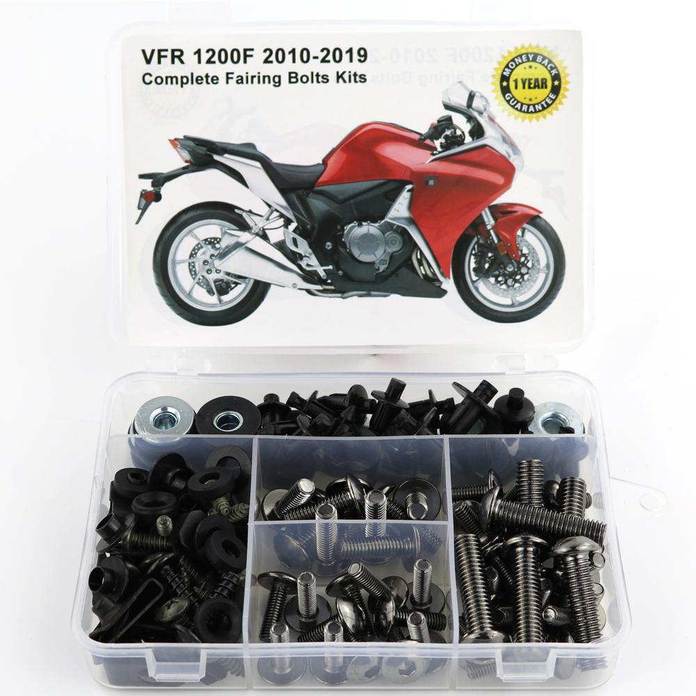 For Honda VFR 1200F VFR1200F 2010- Motorcycle Full Fairing Bolts Kit Complete Fairing Clips Speed Nuts Steel