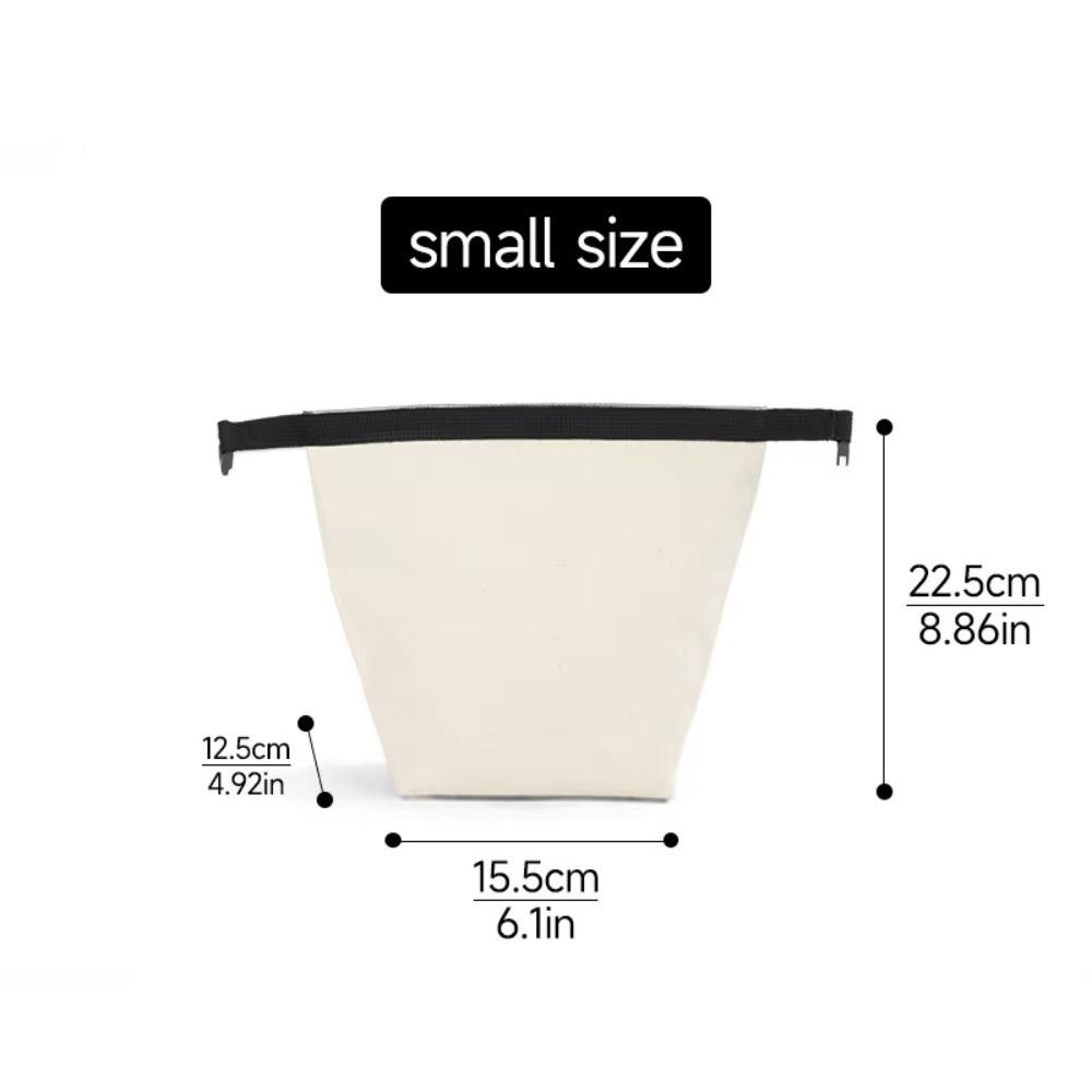 

Reusable Canvas Insulated Lunch Bag Leak-Proof Large Capacity Insulated Bags Easy to Clean Food Storage Handbag
