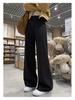 Women's Khaki Wide-Leg Trousers - Spring/Autumn 2026 High-End Slim Straight-Leg Suit Pants