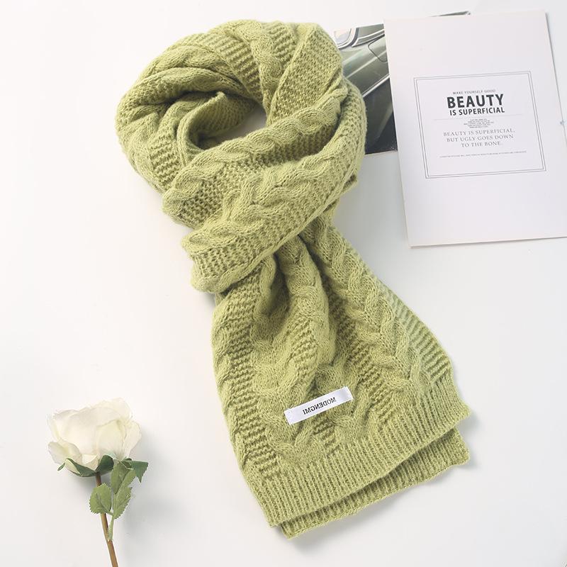 2025 Unisex Korean Style Soft Knitted Wool Neck Warmer for Students and Couples - Versatile for Autumn and Winter