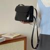 Wine Red PU Underarm Bag  New Women's Vintage Lacquer Leather Shiny Buckle Single Shoulder Bag Luxury Elegant Crossbody Bag