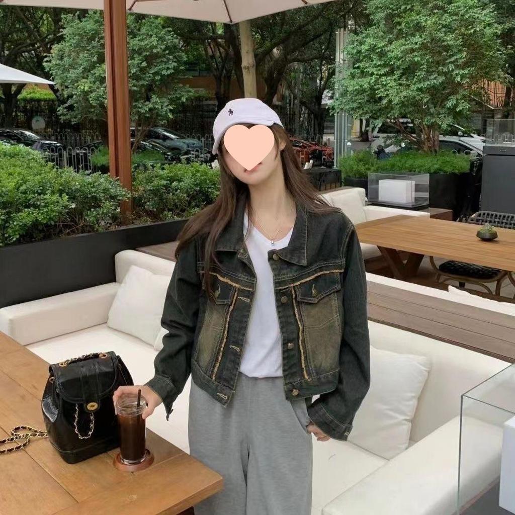 Women's Lambswool Denim Jacket, Autumn/Winter 2025, Loose Fit, Plus Velvet Thick Cotton Coat, Petite Plus Size.