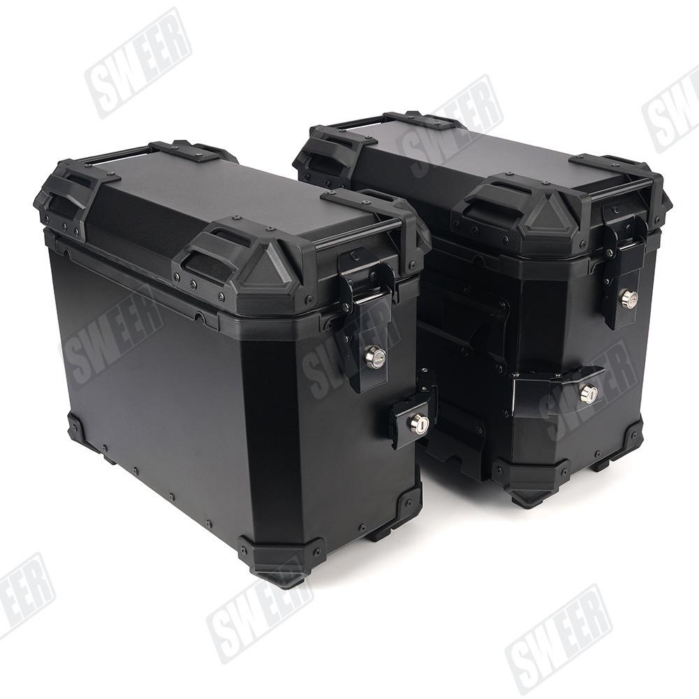 Universelles Motorrad Aluminiumlegierung Seitenkoffer Set: 18L/28L/35L Wasserdicht Stoßfest Schnellverschluss Topbox