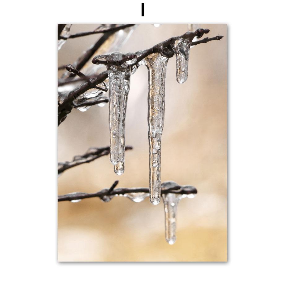 Zimní Sníh Les Hory Domov Květiny Nástěnné Umění Plátno Severské Plakáty Malba A Tisky Nástěnné Obrázky Pro Dekoraci Obývacího Pokoje