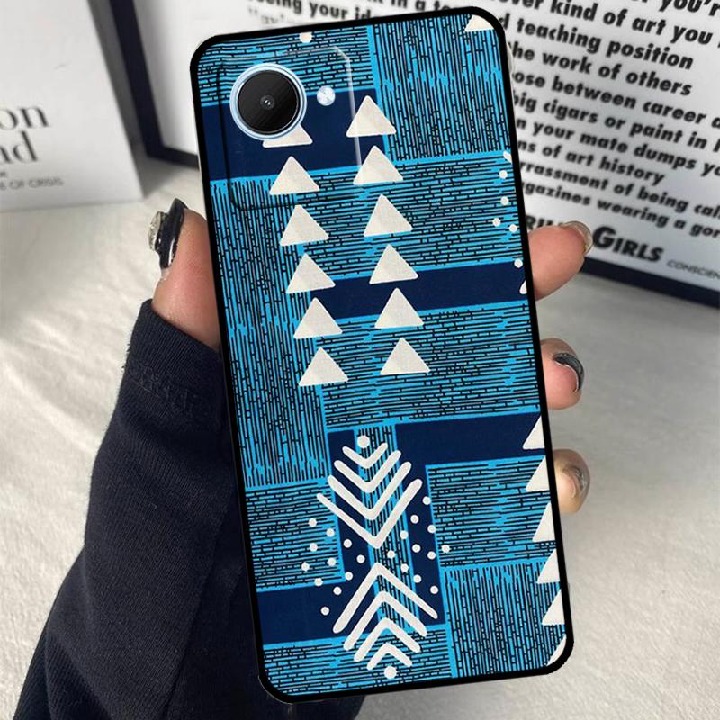 African Print Fabric For Realme C75 C55 C71 C61 C53 C33 C63 C51 C65 C67 11 12 13 14 15 Pro Plus GT6 GT7 Pro Case