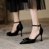 High-heeled Sandals  Summer Fairy Style Pointed Toe Hollow High-heeled Shoes Women Korean Version Shallow Mouth Stiletto Shoes Women