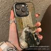 Retro Black and White Horse for Apple 15 Color Silver iPhone14Pro Creative 11promax Matte 16 Protective Case X
