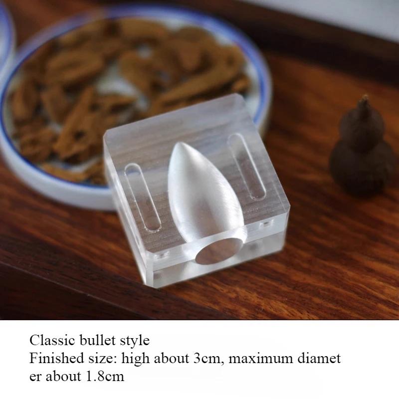 

Tapered Incense Making Mold Gourd Four-sided Pagoda Bullet Shape Acrylic material Handmade Reverse Flow Tower Incense Mold Style 1