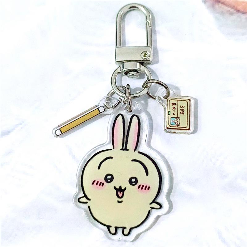 Chiikawa Decorative Acrylic Keychain: Cartoon Pendant for Bags and Car Keys