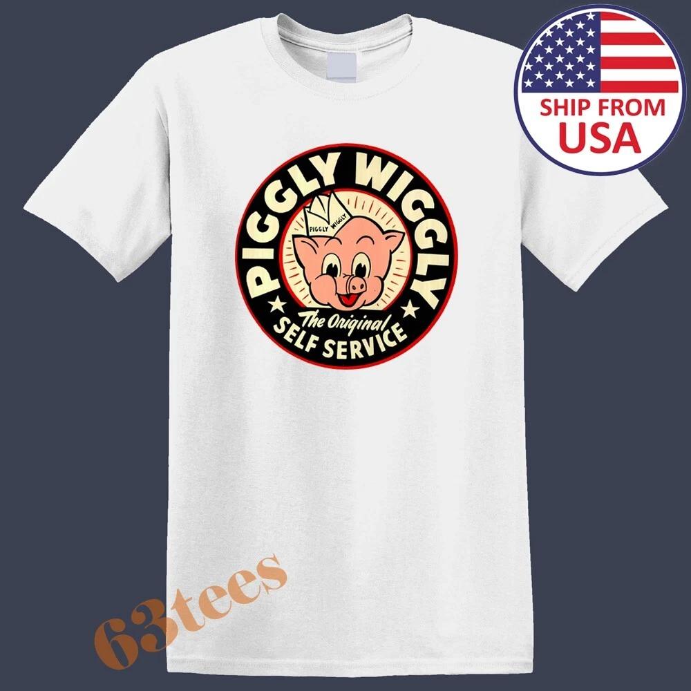

Piggly Wiggly Grocery Store Men s T-Shirt Women s Tee Top Unisex White Size S to 5XL M