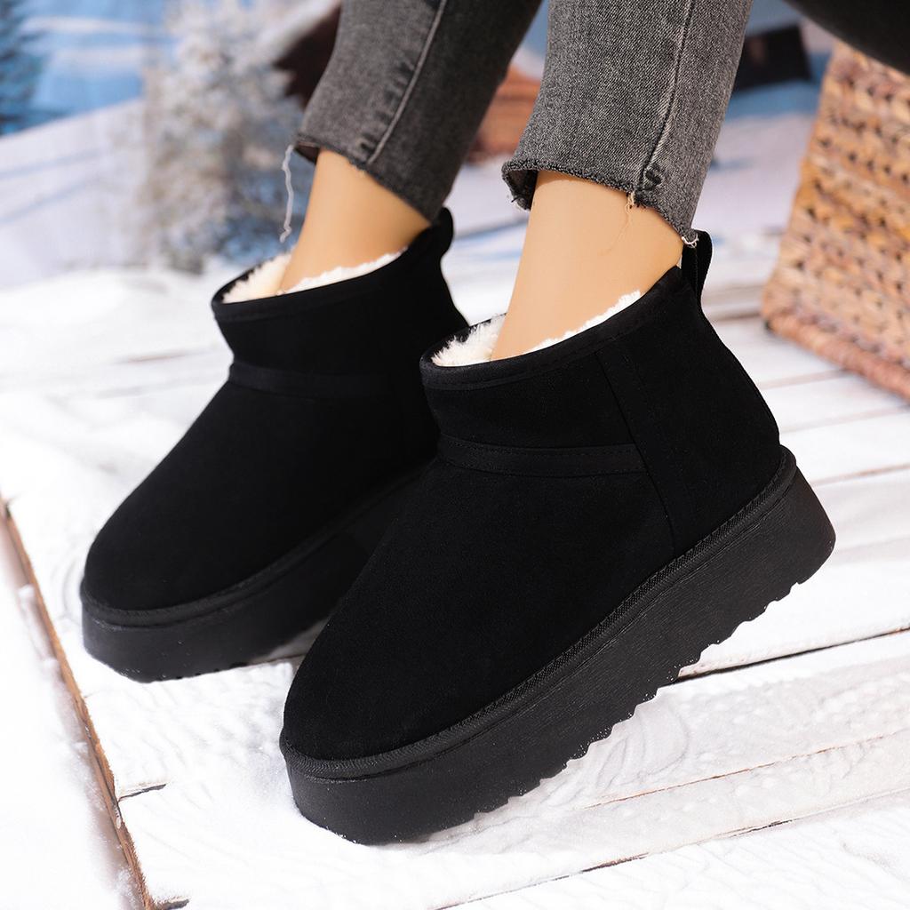 thick-soled short snow boots women's new winter versatile velvet thickened non-slip warm cotton shoes