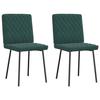 VidaXL Dining Chairs Set of 2 Dark Green Velvet 4101105