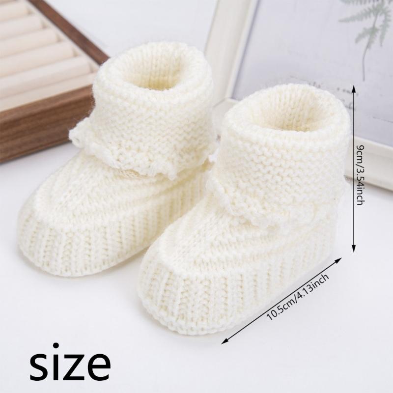 Handmade Baby Booties Warm Knit First Walkers Shoes Elegant Knit Baby Booties Easy Carry Shoes for Toddlers & Infants