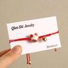 Cat Temperament Bell Braided Rope Fashion Jewelry Red Rope Bracelet Zodiac Hand Rope Women Gifts
