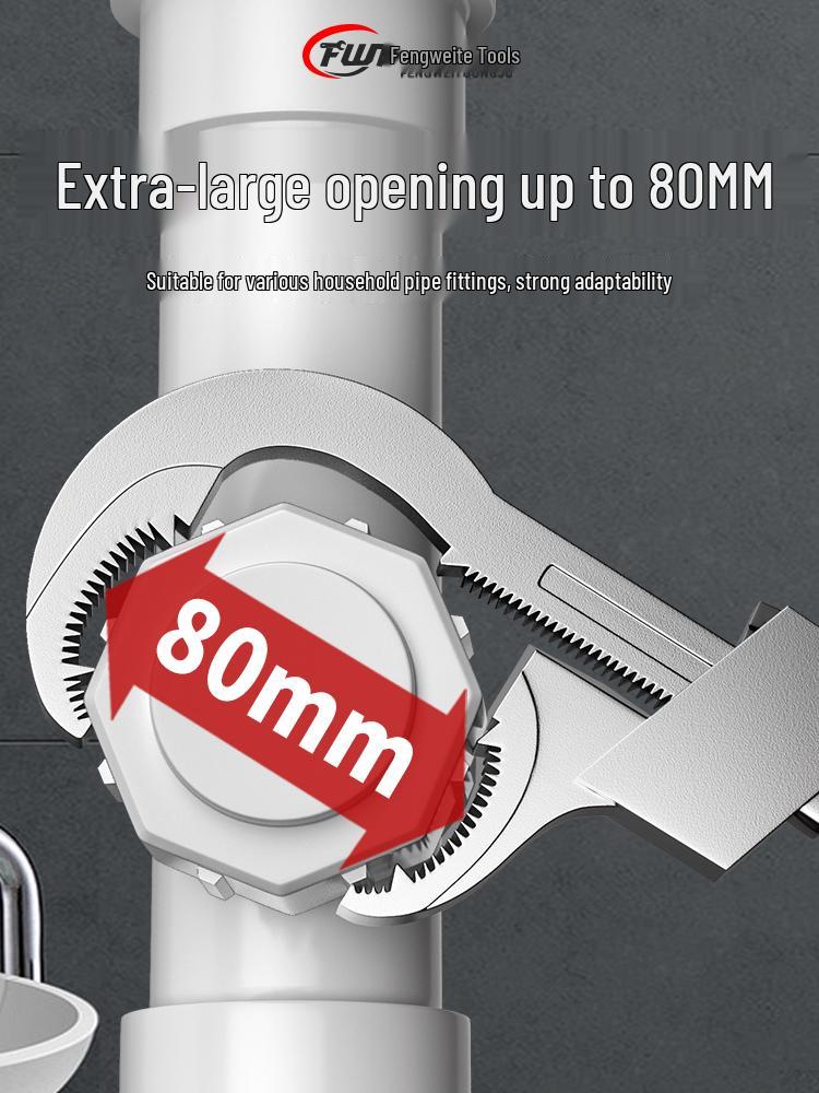 Fengweite Universal Sink Wrench: Multi-functional, Large Opening Tool for Faucet and Water Pipe Installation in Bathrooms.