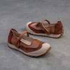 Johnature Commuter Genuine Leather Flats Casual Round Toe Soft Soled Shallow Versatile Women's Shoes
